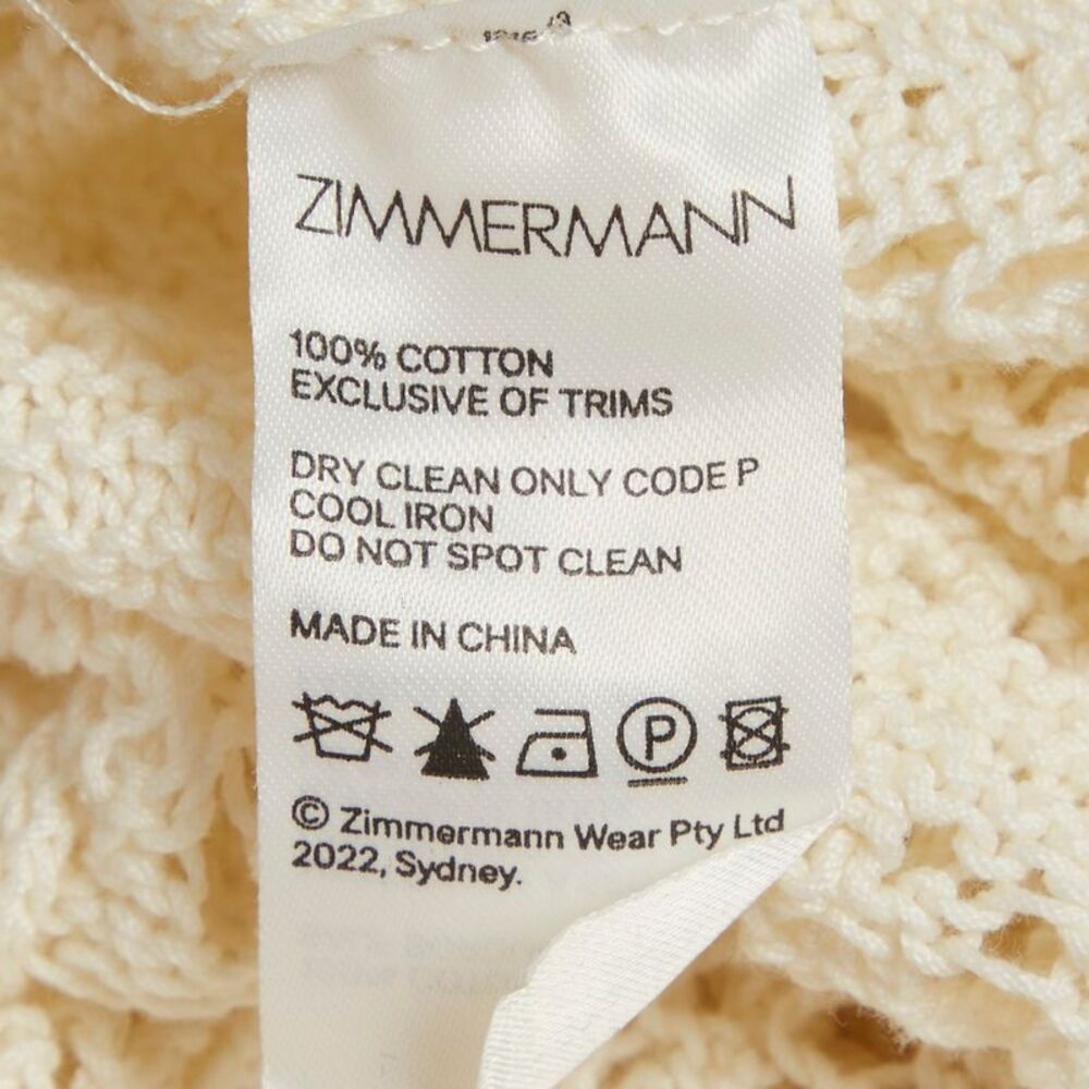 Zimmermann Cream Anneke Patchwork Knit Midi Dress S - Picture 6 of 7